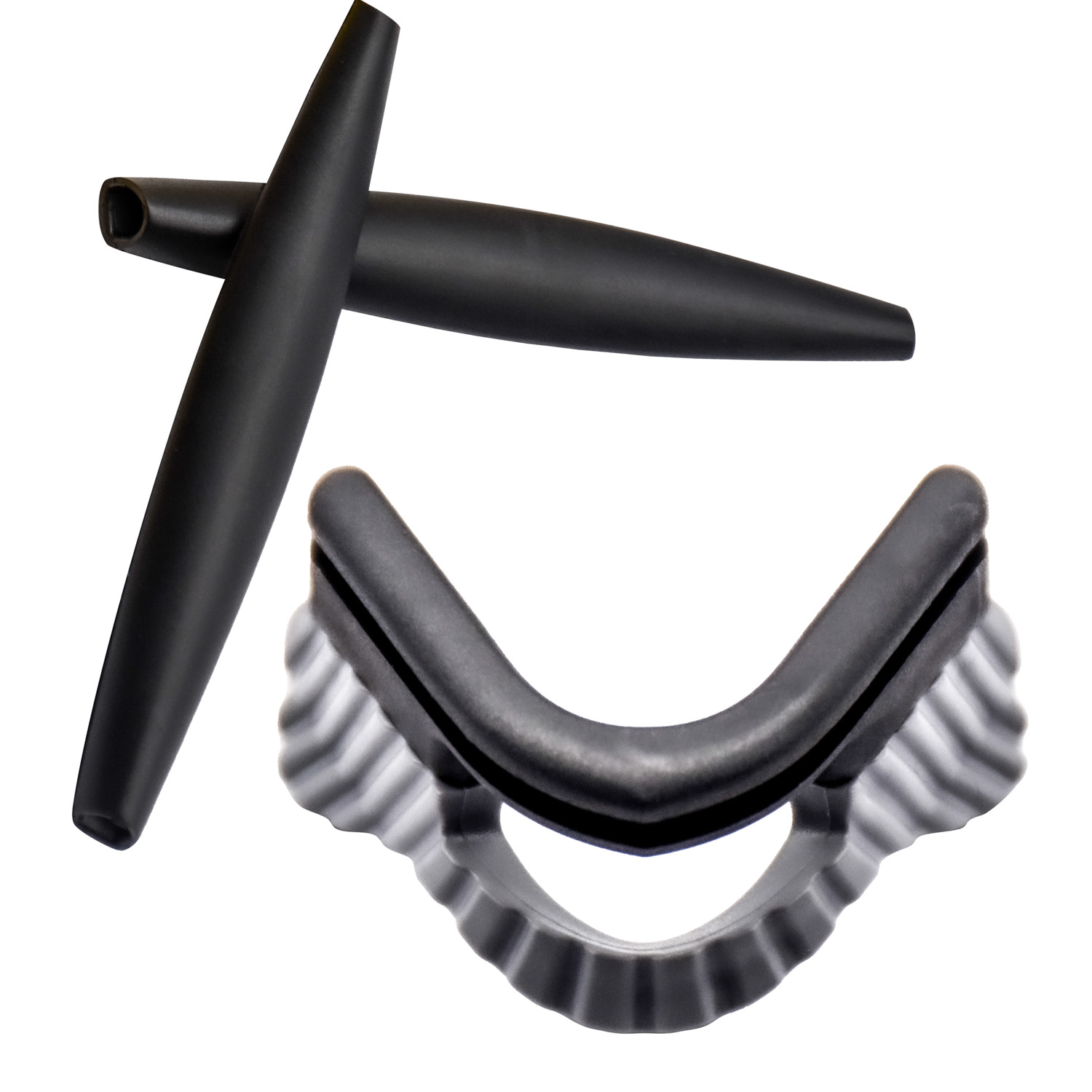 Imytpft Black Compatible/Replacement Silicone Leg and Grey Nose Pads For Oakley M Frame Series Earsocks Rubber Kit