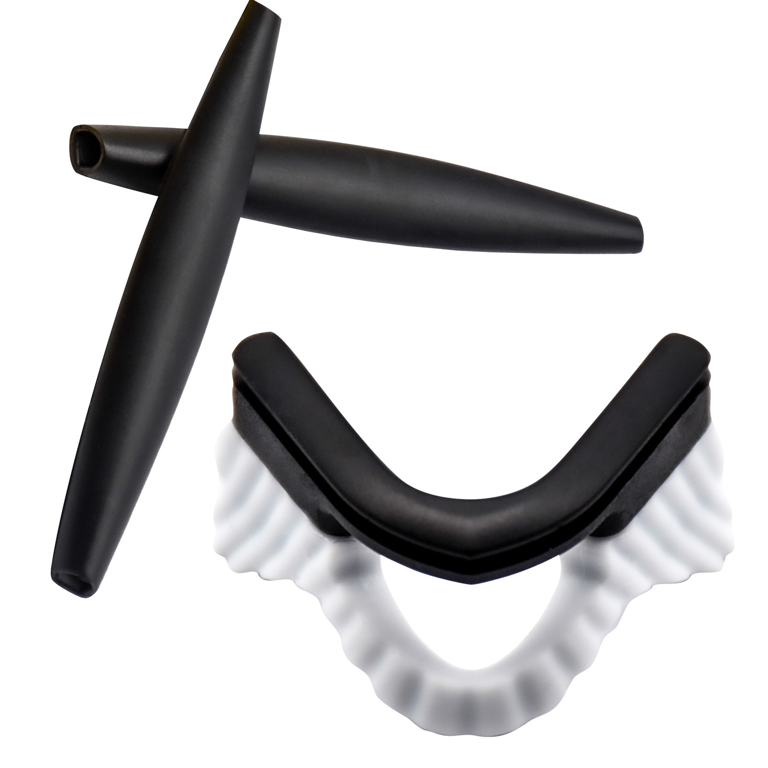 Imytpft Black Compatible/Replacement Silicone Leg and White Nose Pads For Oakley M Frame Series Earsocks Rubber Kit