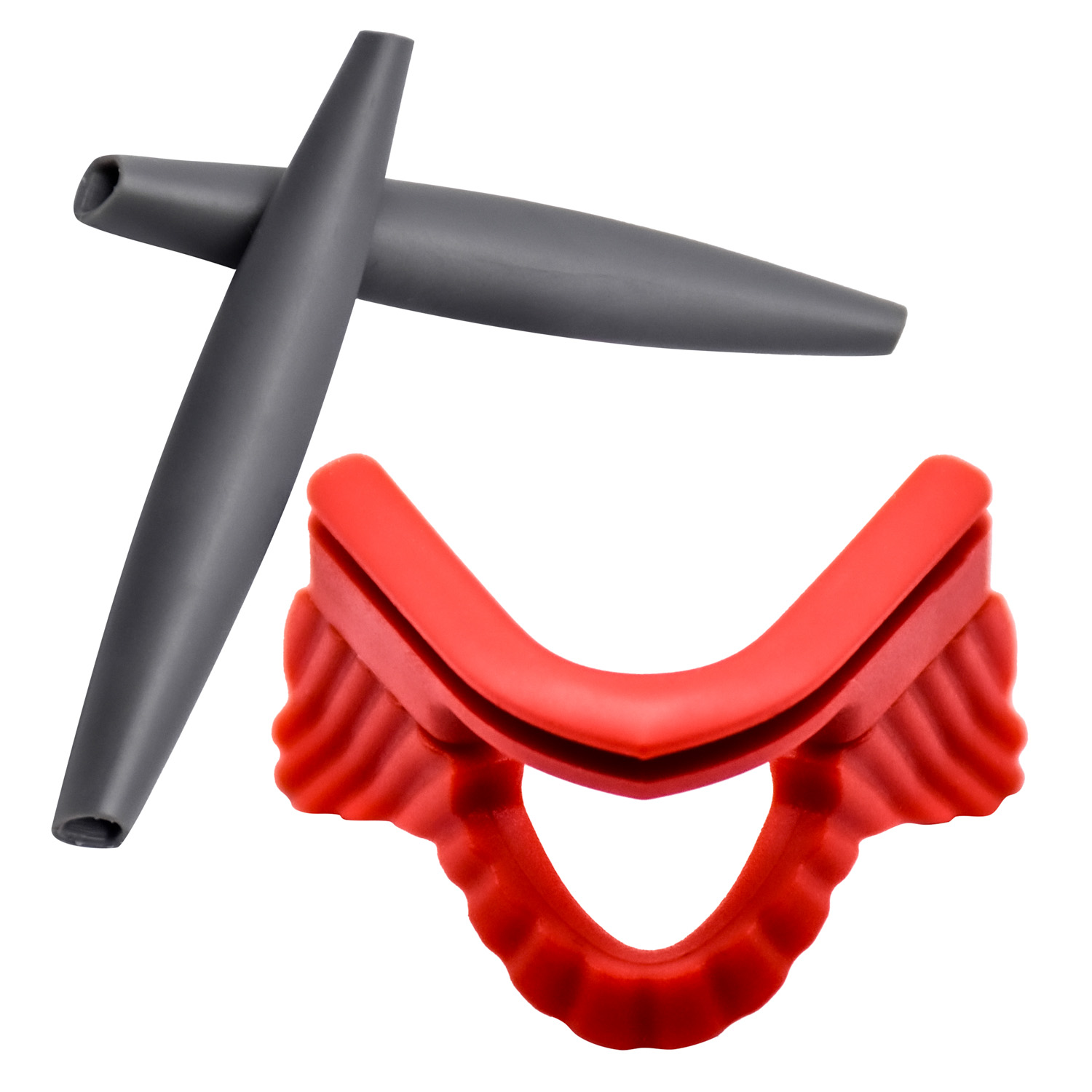 Imytpft Dark Grey Compatible/Replacement Silicone Leg and AllRed Nose Pads For Oakley M Frame Series Earsocks Rubber Kit
