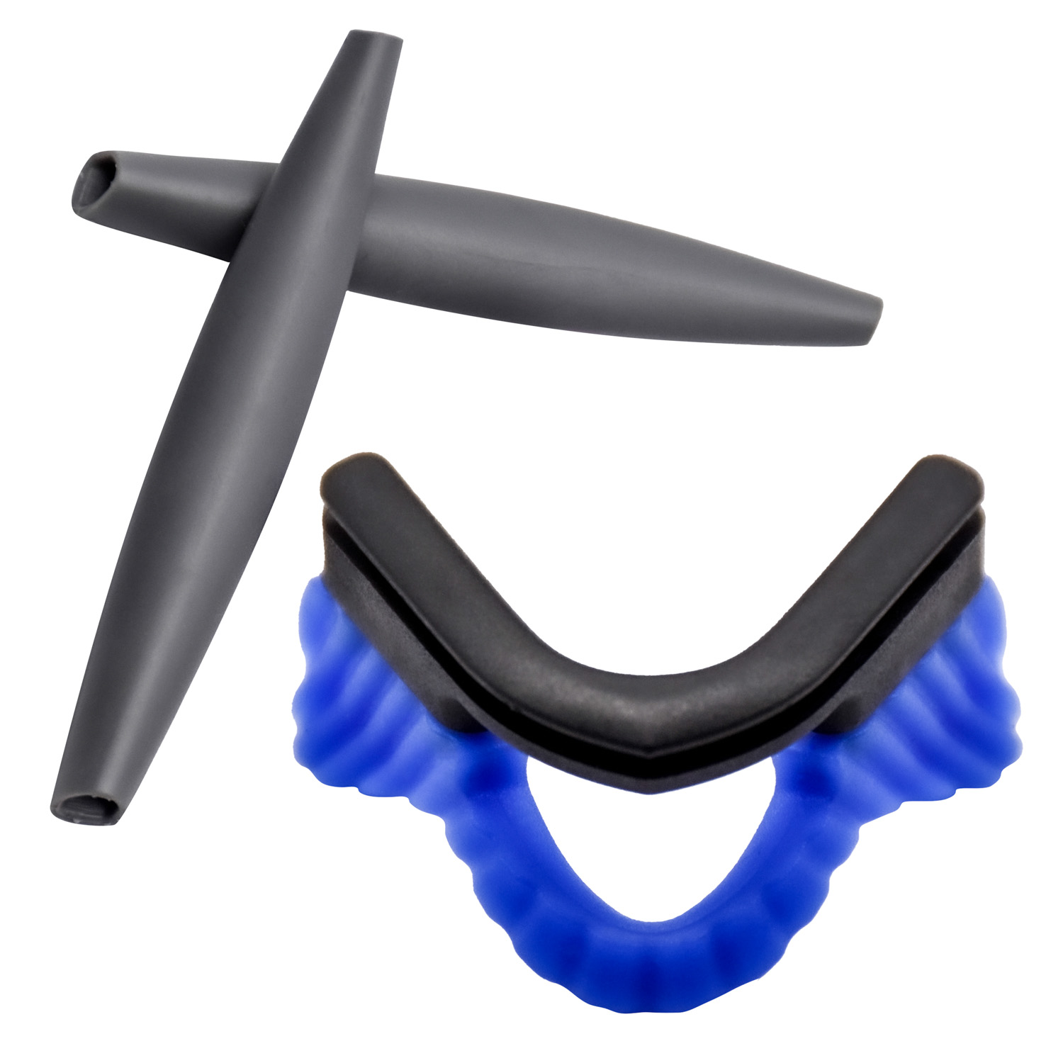 Imytpft Dark Grey Compatible/Replacement Silicone Leg and Blue Nose Pads For Oakley M Frame Series Earsocks Rubber Kit