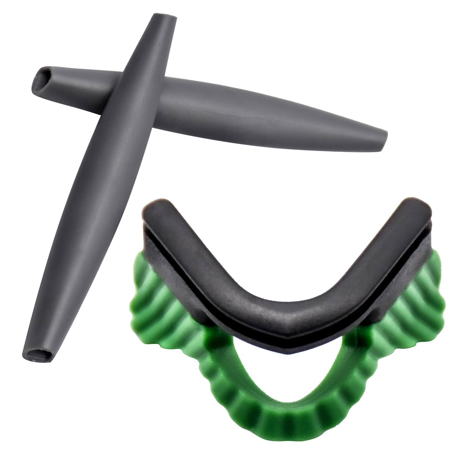 Imytpft Dark Grey Compatible/Replacement Silicone Leg and Green Nose Pads For Oakley M Frame Series Earsocks Rubber Kit