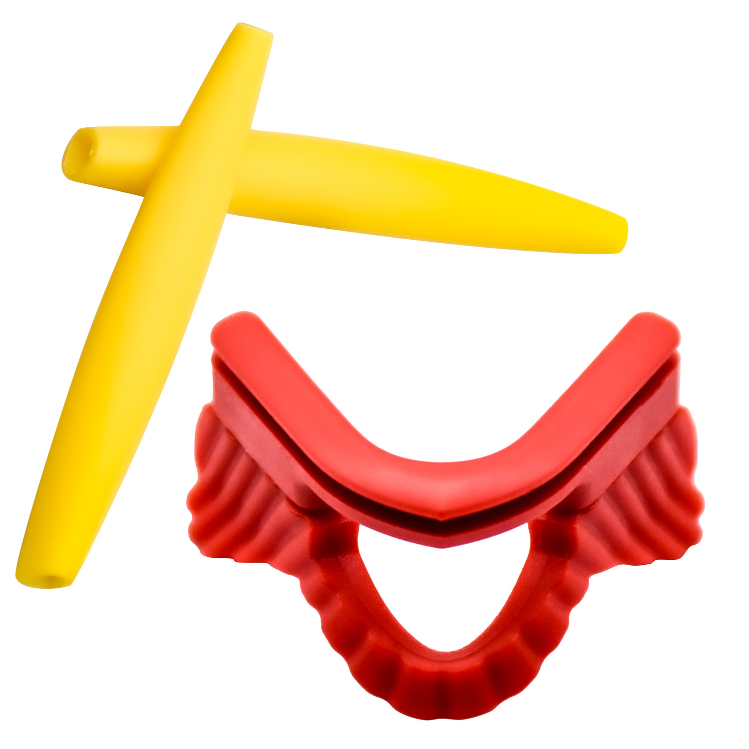 Imytpft Yellow Compatible/Replacement Silicone Leg and AllRed Nose Pads For Oakley M Frame Series Earsocks Rubber Kit