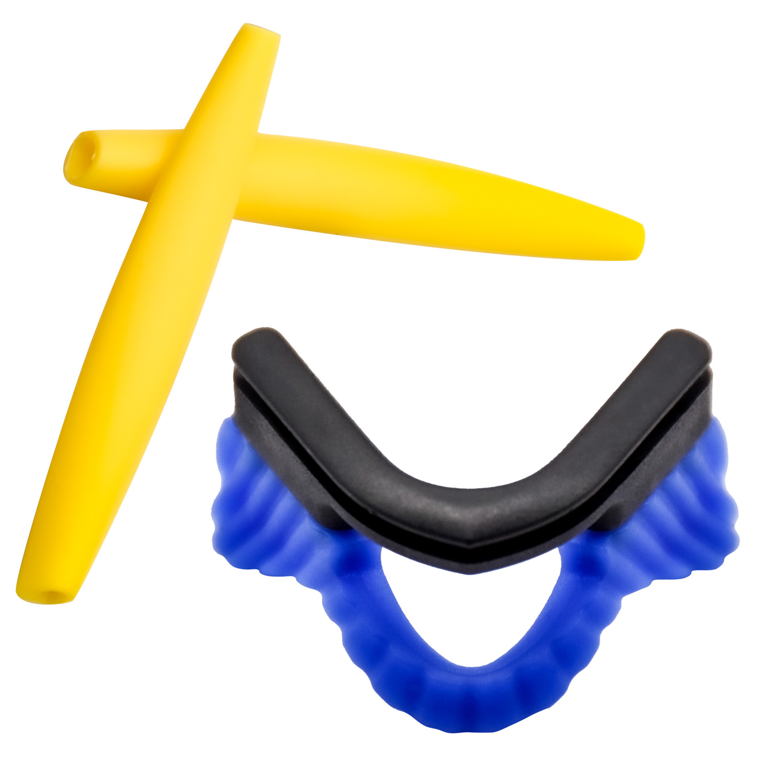 Imytpft Yellow Compatible/Replacement Silicone Leg and Blue Nose Pads For Oakley M Frame Series Earsocks Rubber Kit