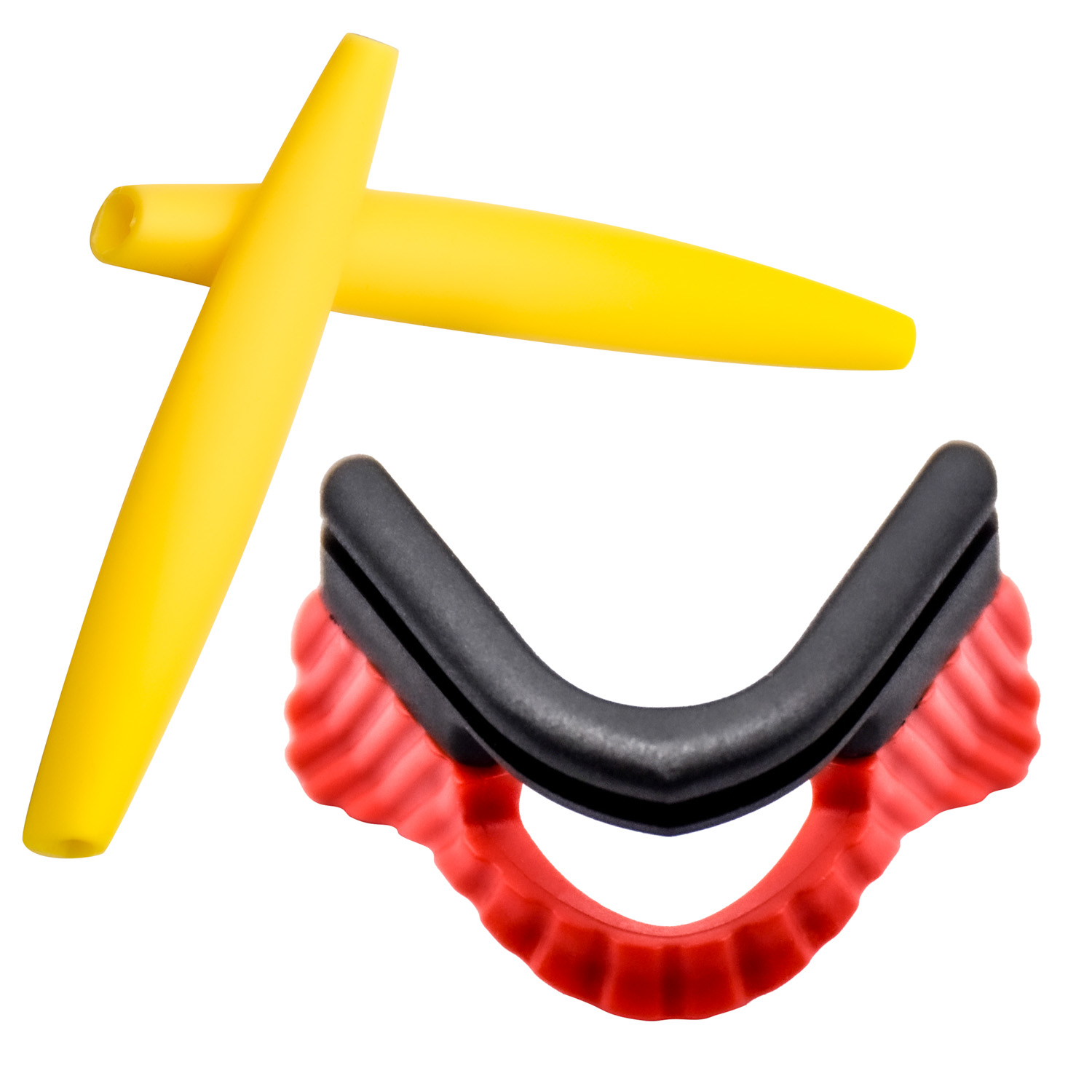 Imytpft Yellow Compatible/Replacement Silicone Leg and Red Nose Pads For Oakley M Frame Series Earsocks Rubber Kit