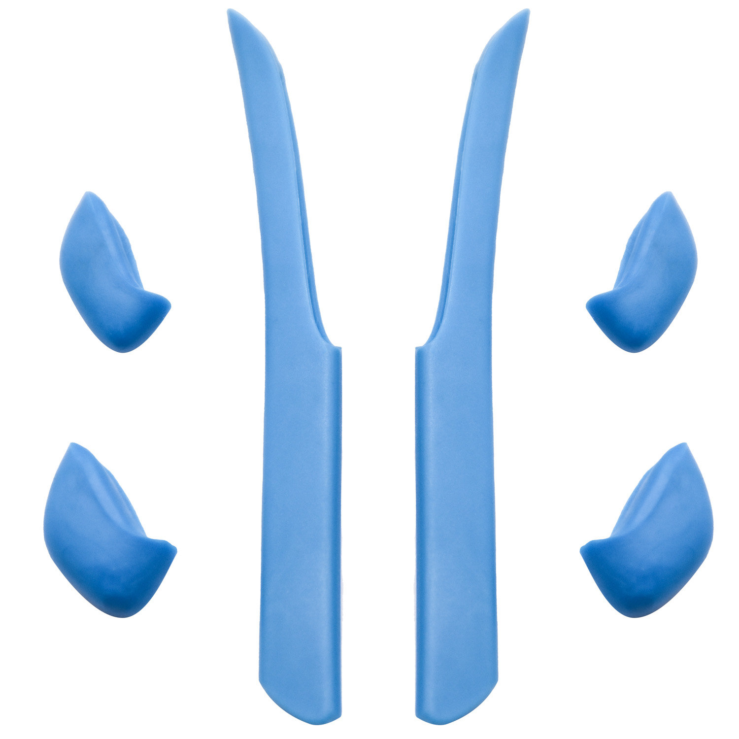 Imytpft Blue Compatible/Replacement Silicone Leg Set For Oakley Fast Jacket XL Sunglasses Earsocks Rubber Kit