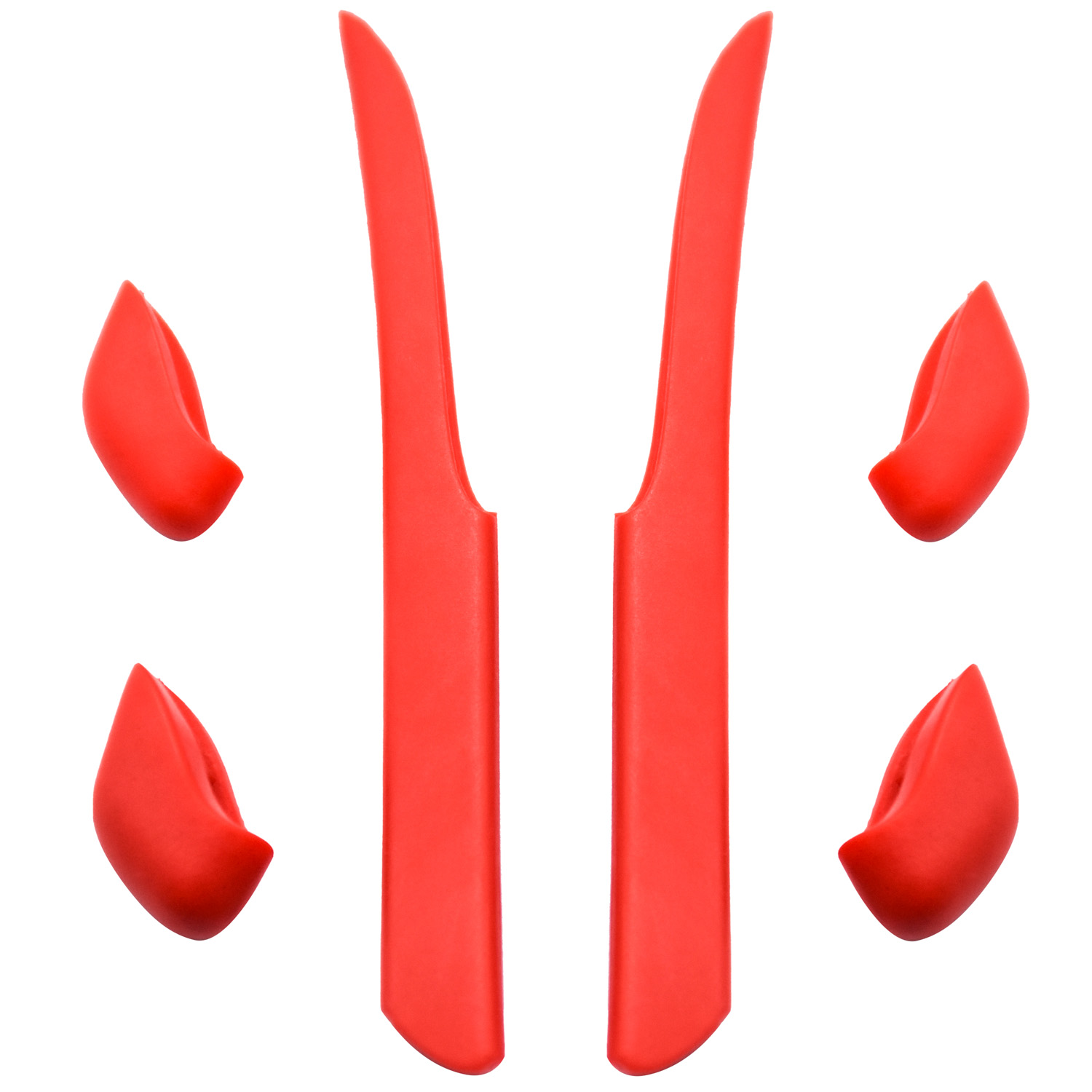 Imytpft Red Compatible/Replacement Silicone Leg Set For Oakley Fast Jacket XL Sunglasses Earsocks Rubber Kit