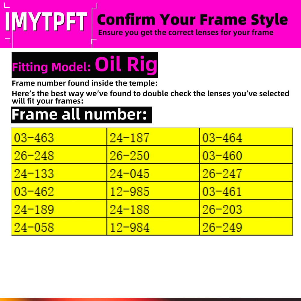 Imytpft Compatible/Replacement for Lenses Oakley Oil Rig  Titanium Mirror Polarized