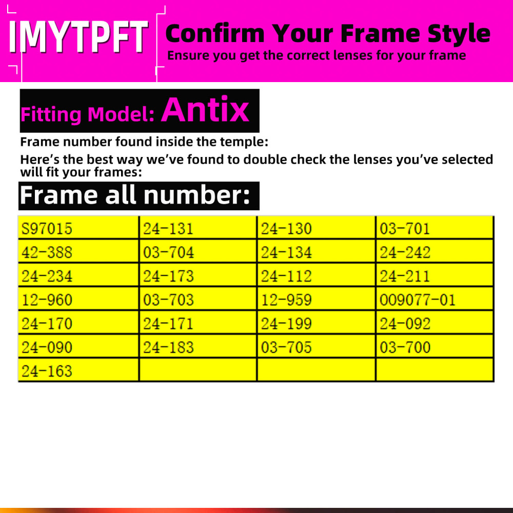 Imytpft Compatible/Replacement For Lenses Oakley Antix Red Polarized Imytpft Compatible/Replacement For Lenses Oakley Antix Red Polarized