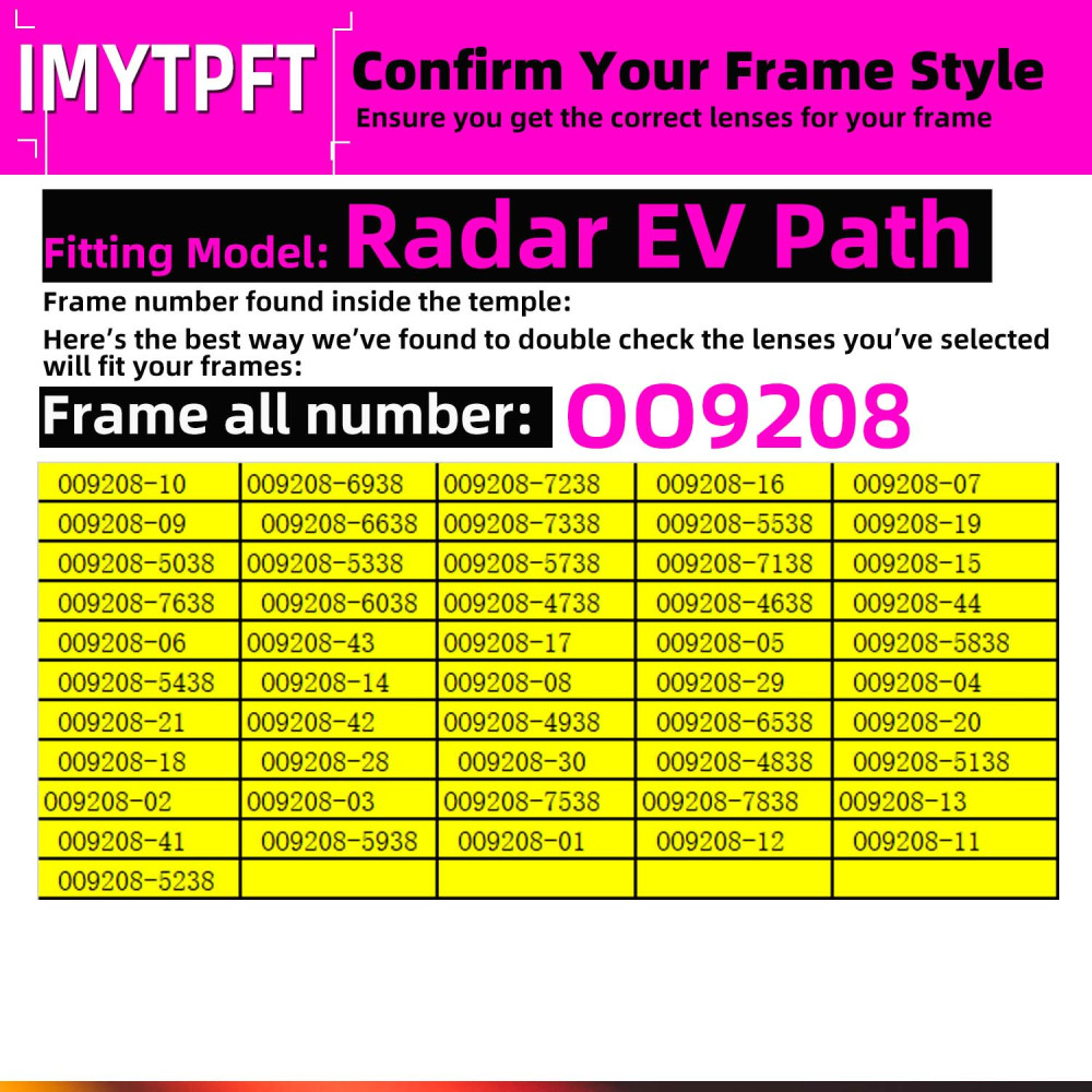 Imytpft Compatible/Replacement for Lenses Oakley Radar EV Path  Titanium Mirror Polarized