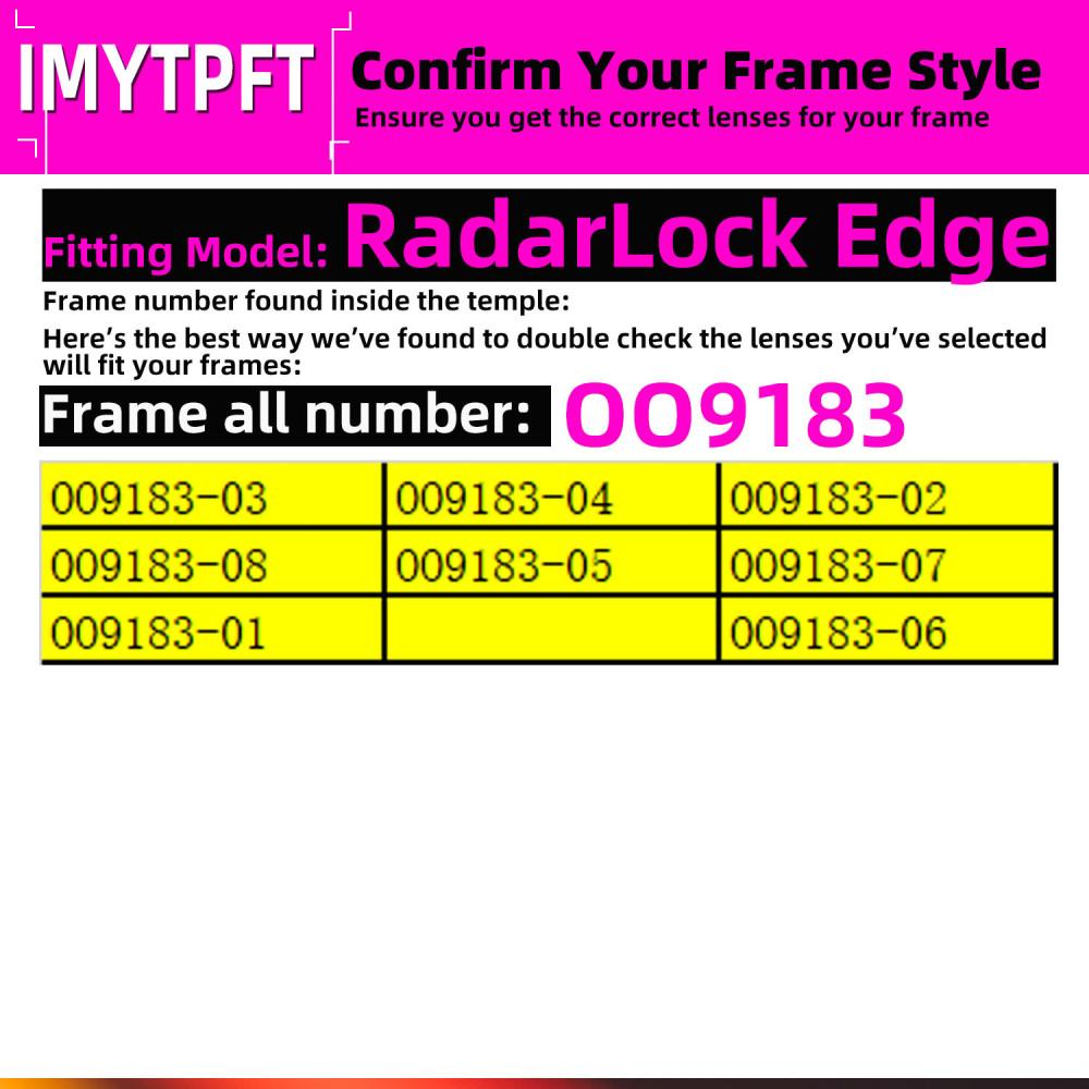 Imytpft Compatible/Replacement For Lenses Oakley Radarlock Edge  Blue Polarized