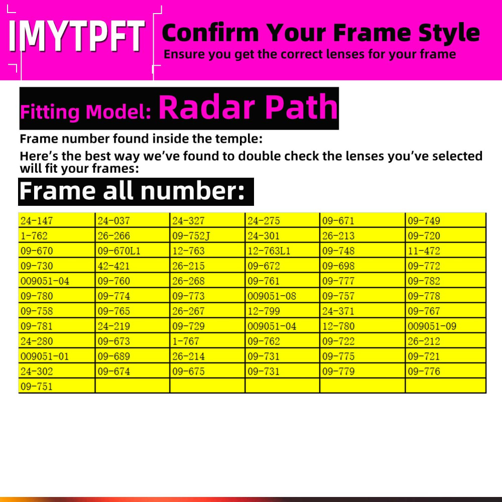 Imytpft Compatible/Replacement for Lenses Oakley Radar Path Vented  Green Polarized