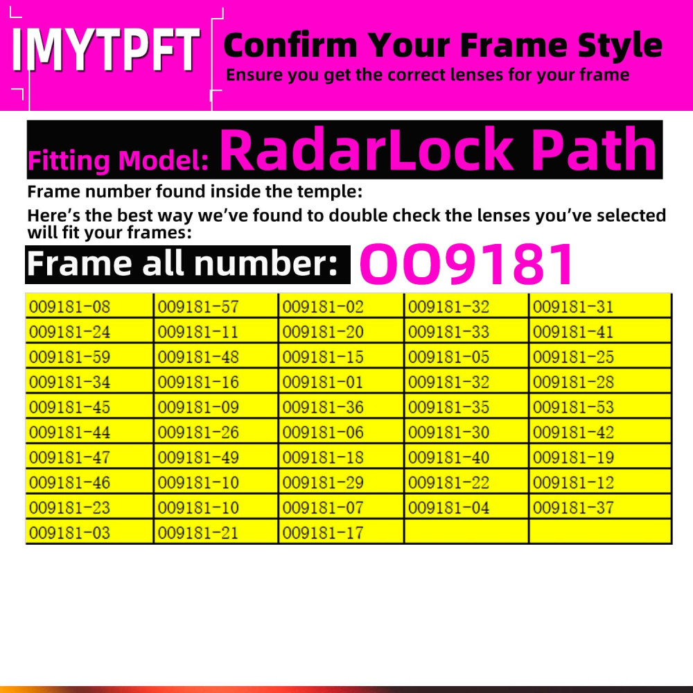 Imytpft Compatible/Replacement for Lenses Oakley Radarlock Path  Titanium Mirror Polarized