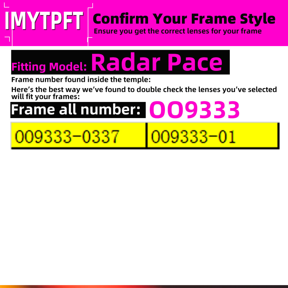 Imytpft Compatible/Replacement for Lenses Oakley Radar Pace  Titanium Mirror Polarized