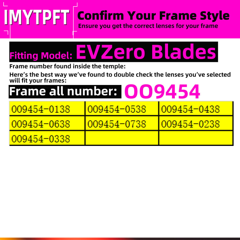 Imytpft Compatible/Replacement For Lenses Oakley EVZero Blades  Black Polarized