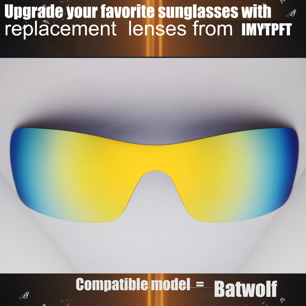 Imytpft Compatible/Replacement for Lenses Oakley Batwolf  24K Gold Polarized