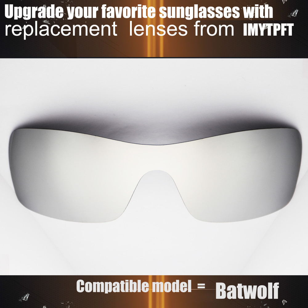 Imytpft Compatible/Replacement for Lenses Oakley Batwolf  Titanium Mirror Polarized