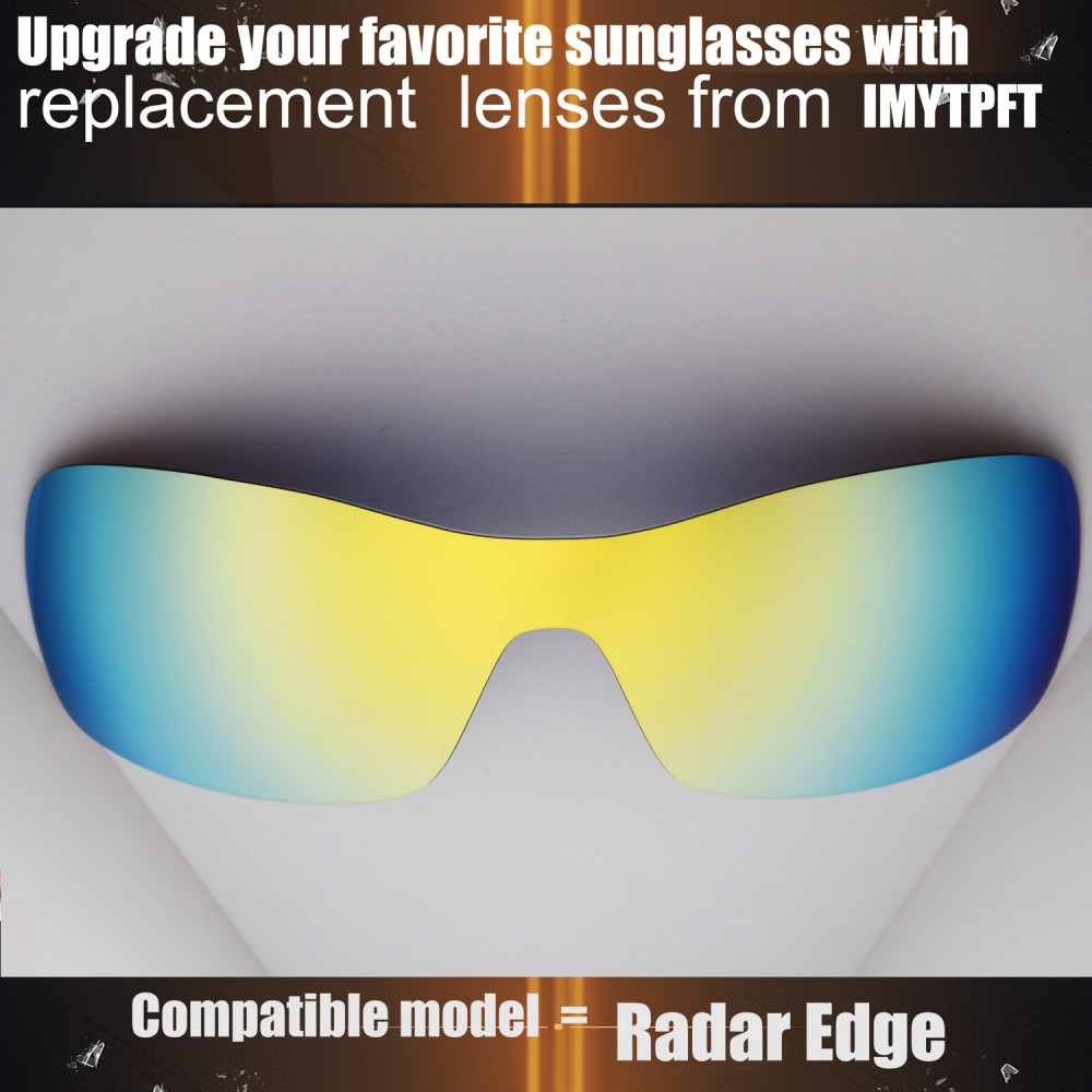 Imytpft Compatible/Replacement For Lenses Oakley Radar Edge  24K Gold Polarized