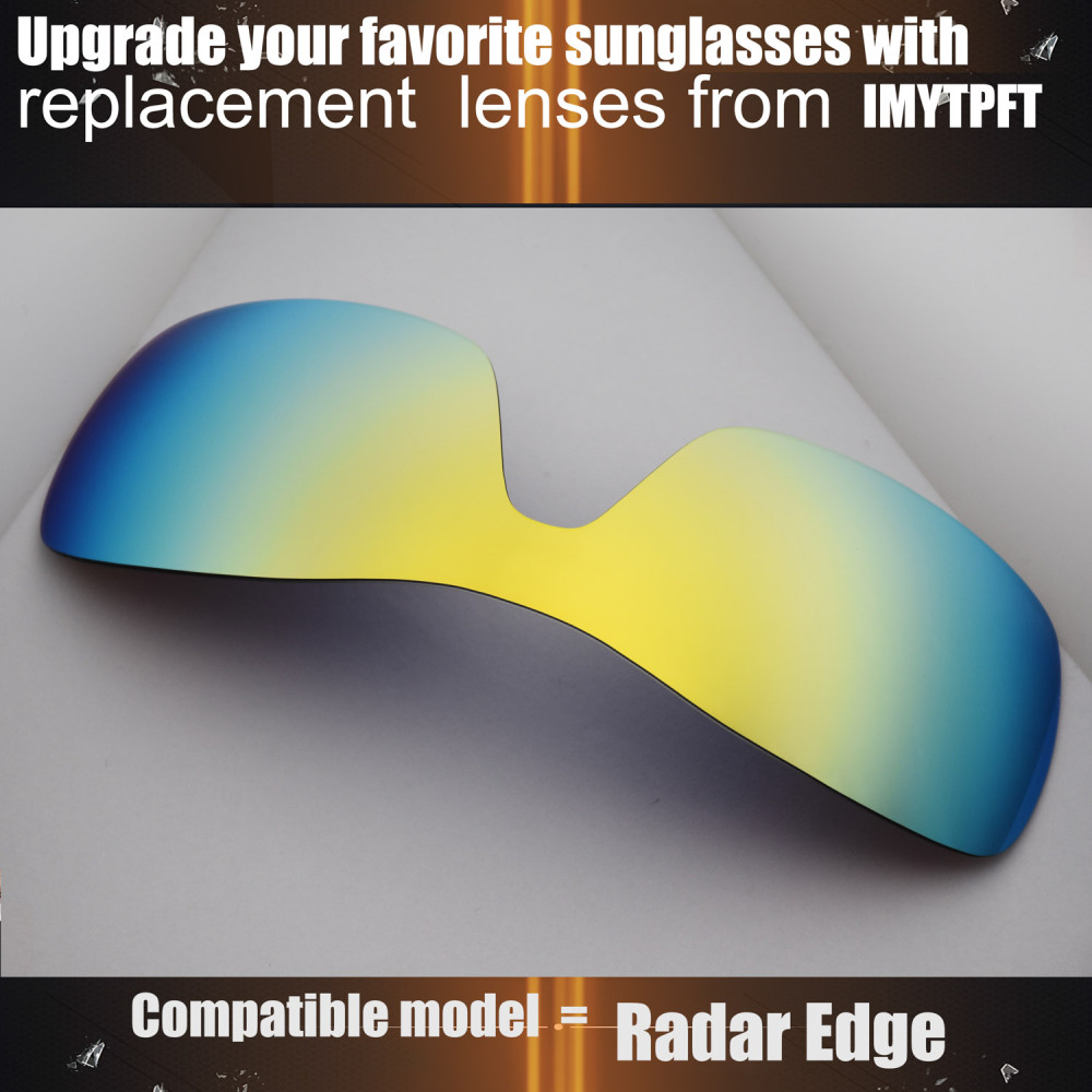 Imytpft Compatible/Replacement For Lenses Oakley Radar Edge  24K Gold Polarized