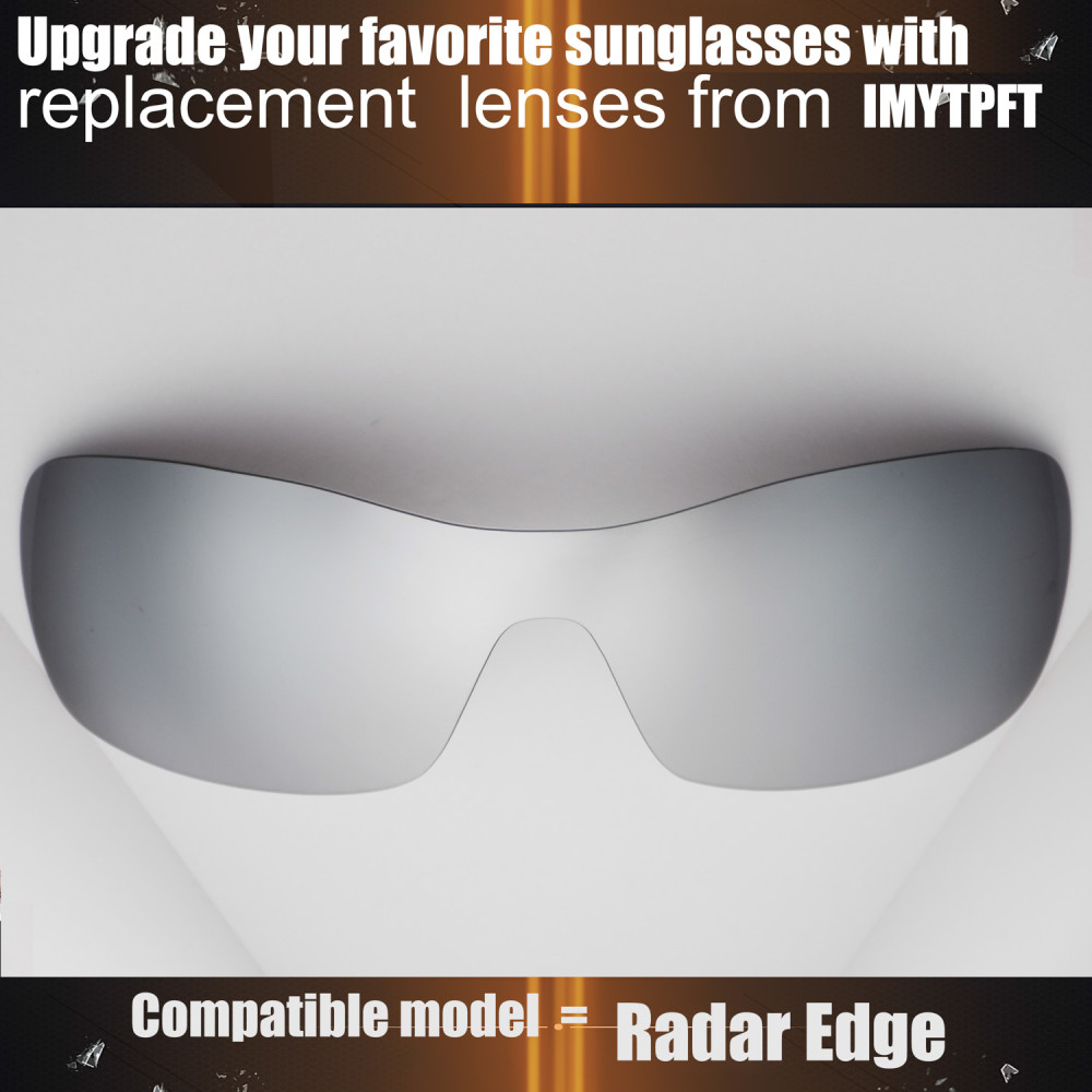 Imytpft Compatible/Replacement For Lenses Oakley Radar Edge  Titanium Mirror Polarized