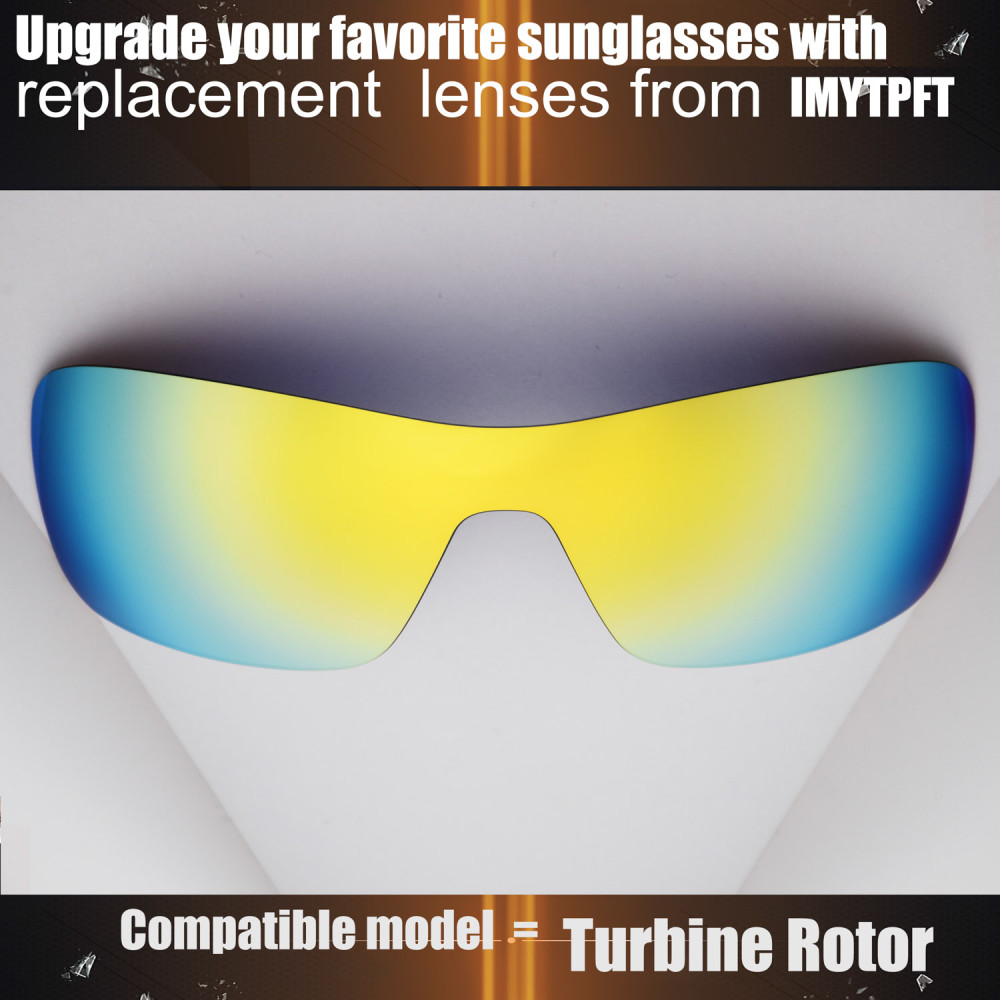 Imytpft Compatible/Replacement for Lenses Oakley Turbine Rotor  24K Gold Polarized