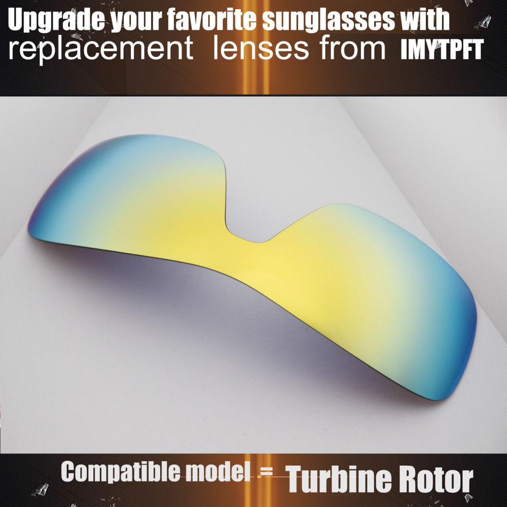 Imytpft Compatible/Replacement for Lenses Oakley Turbine Rotor  24K Gold Polarized