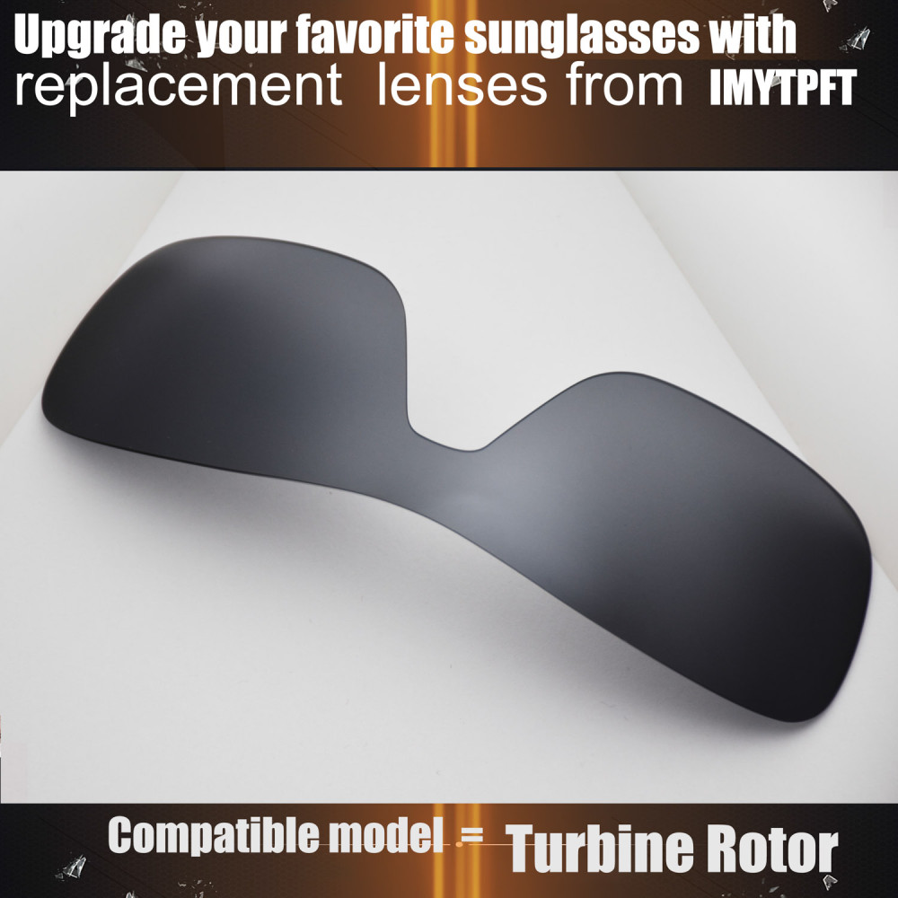 Imytpft Compatible/Replacement for Lenses Oakley Turbine Rotor Black Polarized Imytpft Compatible/Replacement for Lenses Oakley Turbine Rotor Black Polarized