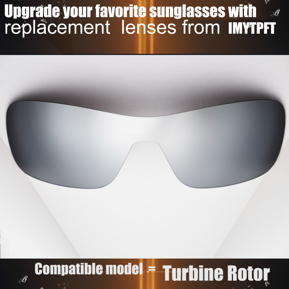 Imytpft Compatible/Replacement for Lenses Oakley Turbine Rotor  Titanium Mirror Polarized