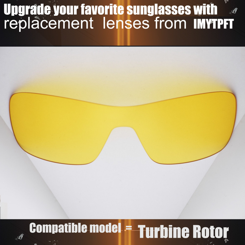 Imytpft Compatible/Replacement for Lenses Oakley Turbine Rotor Transparent Yellow Polarized