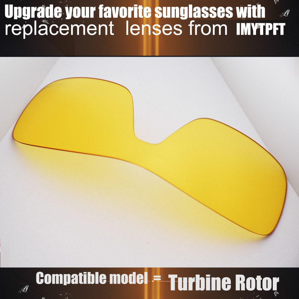 Imytpft Compatible/Replacement for Lenses Oakley Turbine Rotor Transparent Yellow Polarized