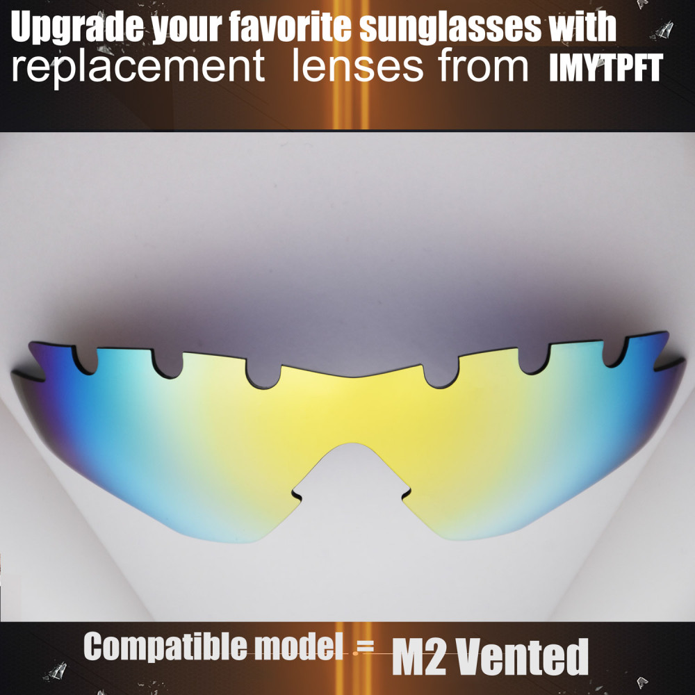 Imytpft Compatible/Replacement For Lenses Oakley M2 Vented  24K Gold Polarized