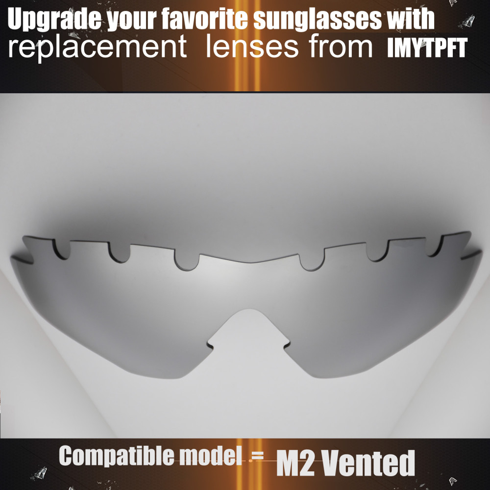 Imytpft Compatible/Replacement For Lenses Oakley M2 Vented  Titanium Mirror Polarized