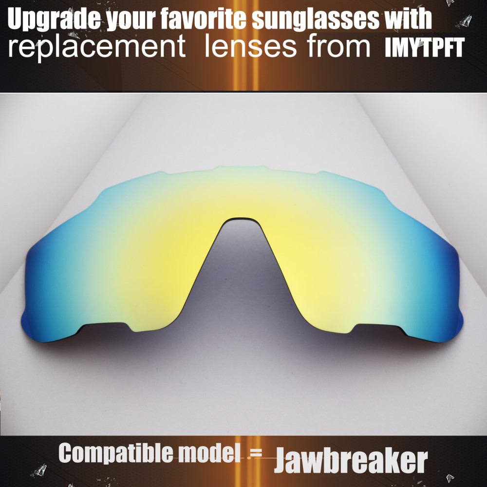 Imytpft Compatible/Replacement for Lenses Oakley Jawbreaker  24K Gold Polarized