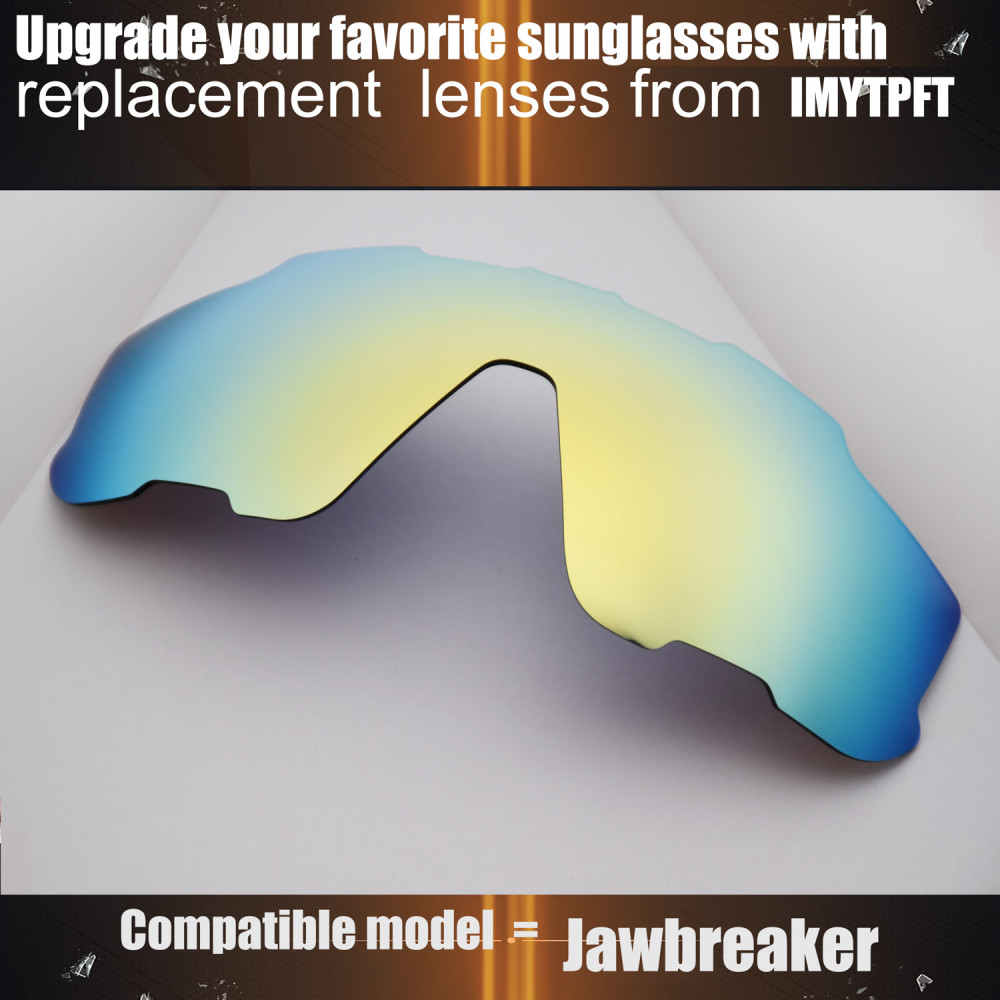 Imytpft Compatible/Replacement for Lenses Oakley Jawbreaker  24K Gold Polarized