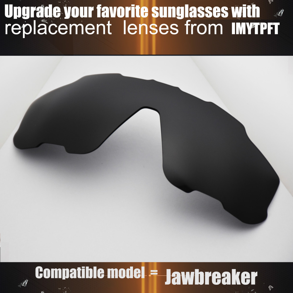 Imytpft Compatible/Replacement for Lenses Oakley Jawbreaker  Black Polarized