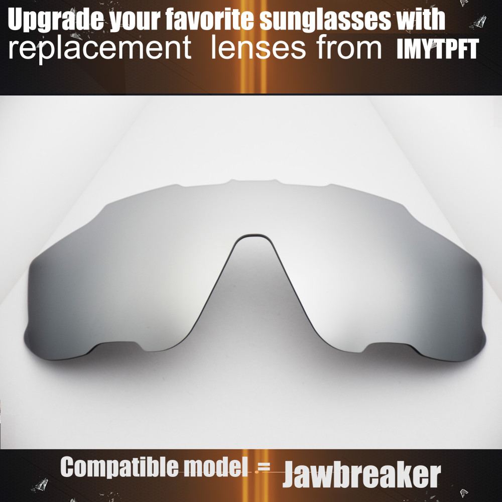Imytpft Compatible/Replacement for Lenses Oakley Jawbreaker  Titanium Mirror Polarized