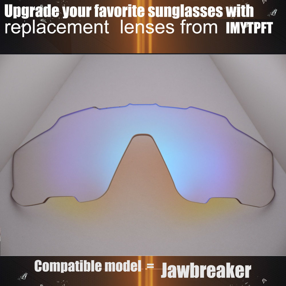 Imytpft Replacement Lenses For Oakley Jawbreaker Sunglasses Photochromic Blue