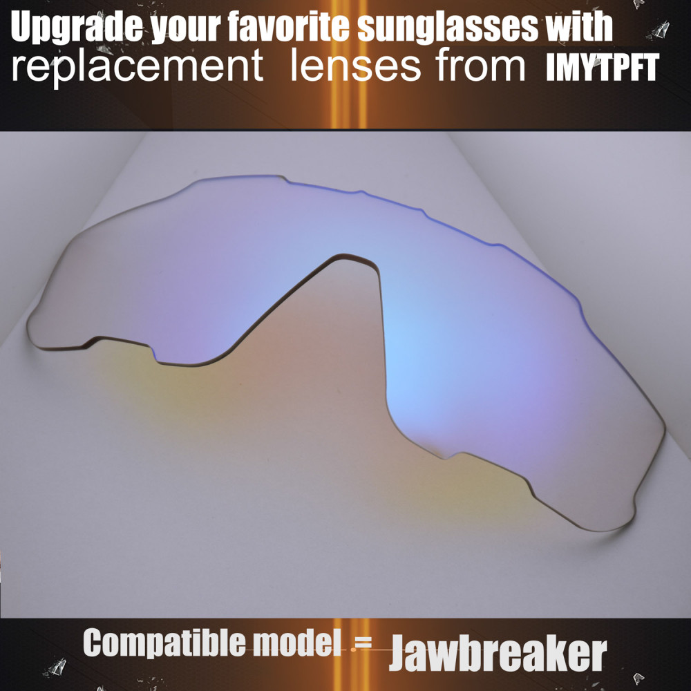 Imytpft Replacement Lenses For Oakley Jawbreaker Sunglasses Photochromic Blue