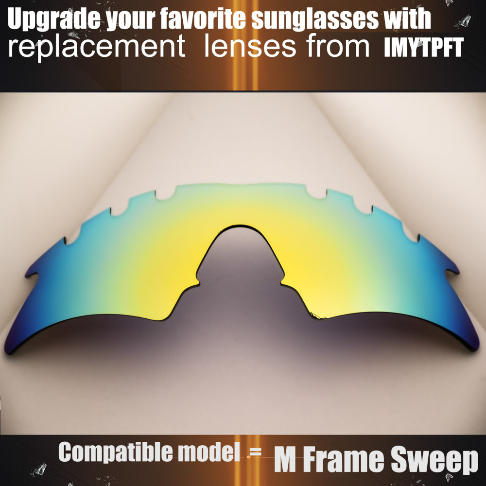 Imytpft Compatible/Replacement For Lenses Oakley M Frame Sweep Vented  24K Gold Polarized