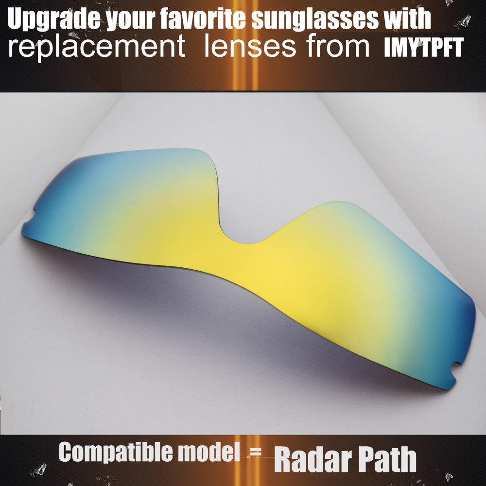 Imytpft Compatible/Replacement for Lenses Oakley Radar Path  24K Gold Polarized