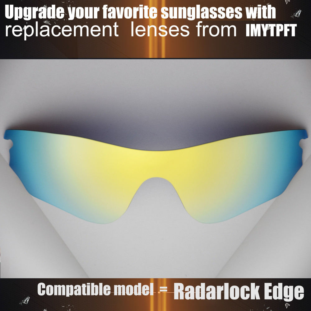 Imytpft Compatible/Replacement For Lenses Oakley Radarlock Edge  24K Gold Polarized