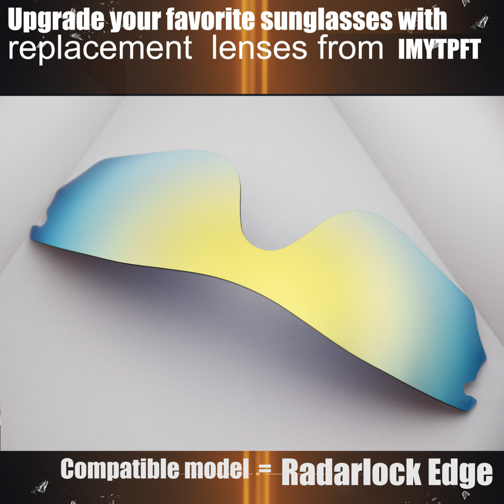 Imytpft Compatible/Replacement For Lenses Oakley Radarlock Edge  24K Gold Polarized