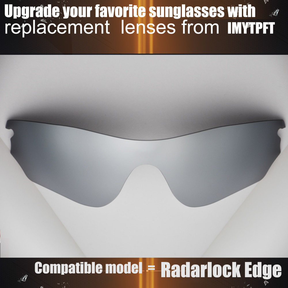 Imytpft Compatible/Replacement For Lenses Oakley Radarlock Edge  Titanium Mirror Polarized
