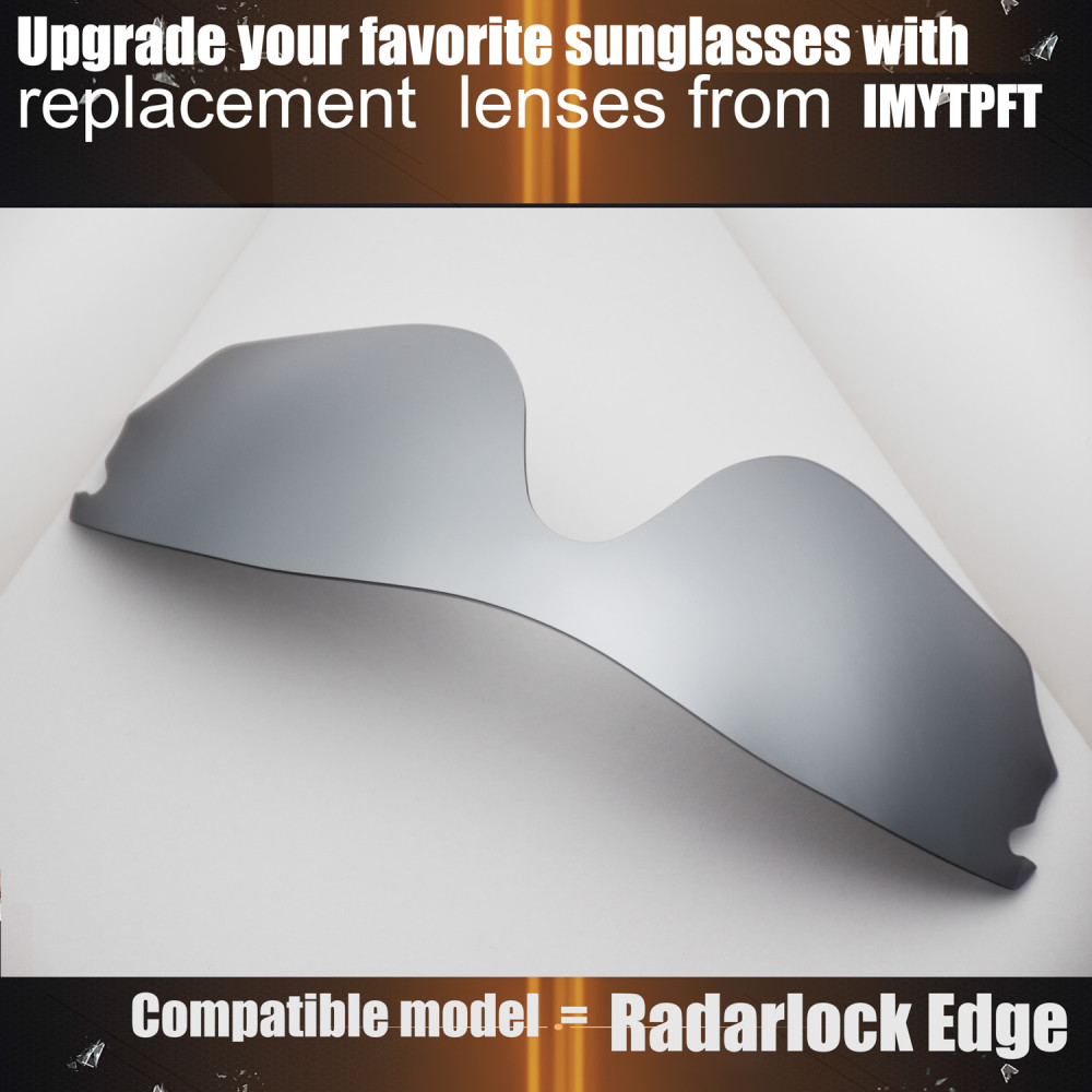 Imytpft Compatible/Replacement For Lenses Oakley Radarlock Edge  Titanium Mirror Polarized