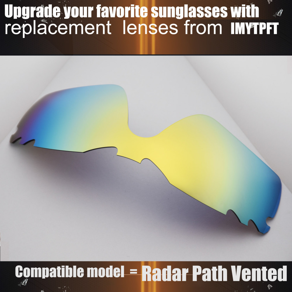 Imytpft Compatible/Replacement for Lenses Oakley Radar Path Vented  24K Gold Polarized