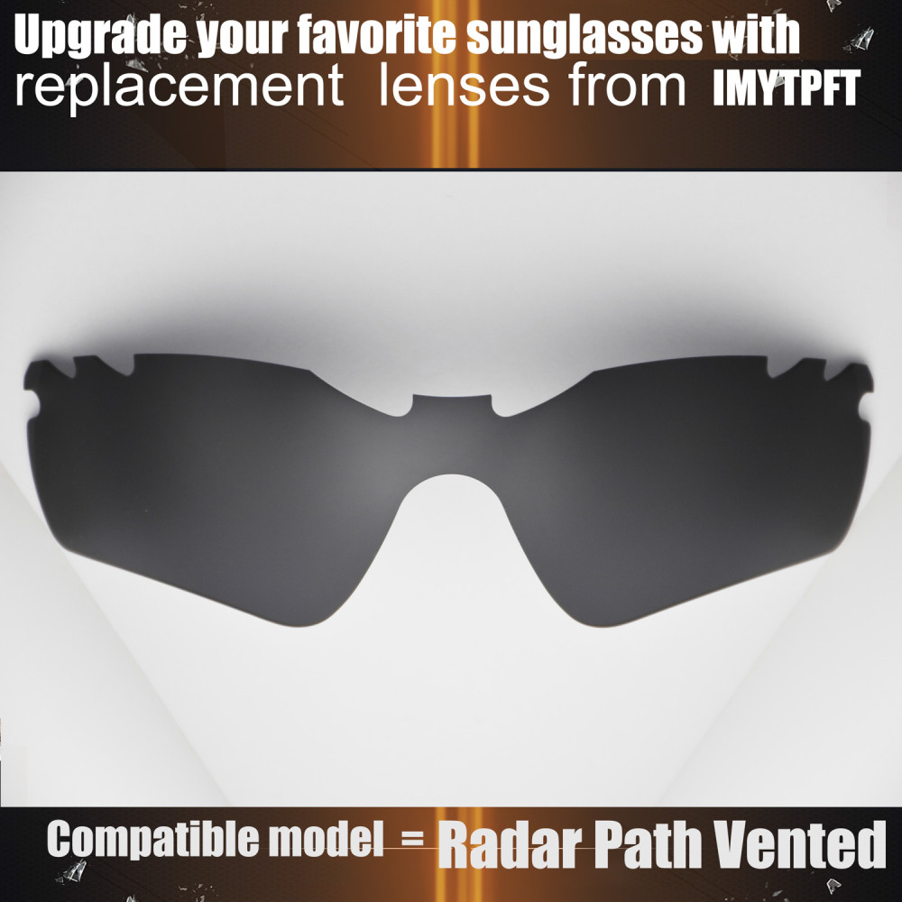 Imytpft Compatible/Replacement for Lenses Oakley Radar Path Vented  Black Polarized