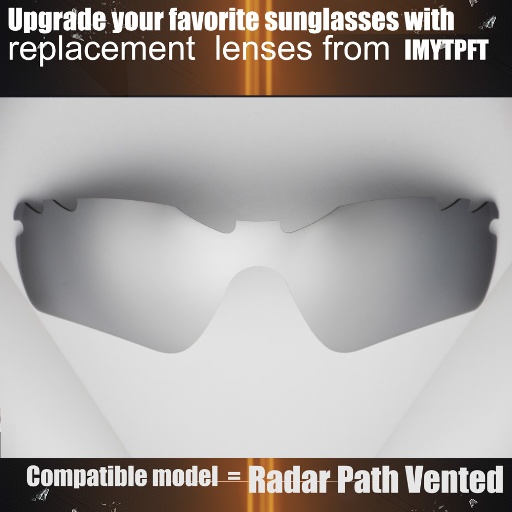 Imytpft Compatible/Replacement for Lenses Oakley Radar Path Vented  Titanium Mirror Polarized