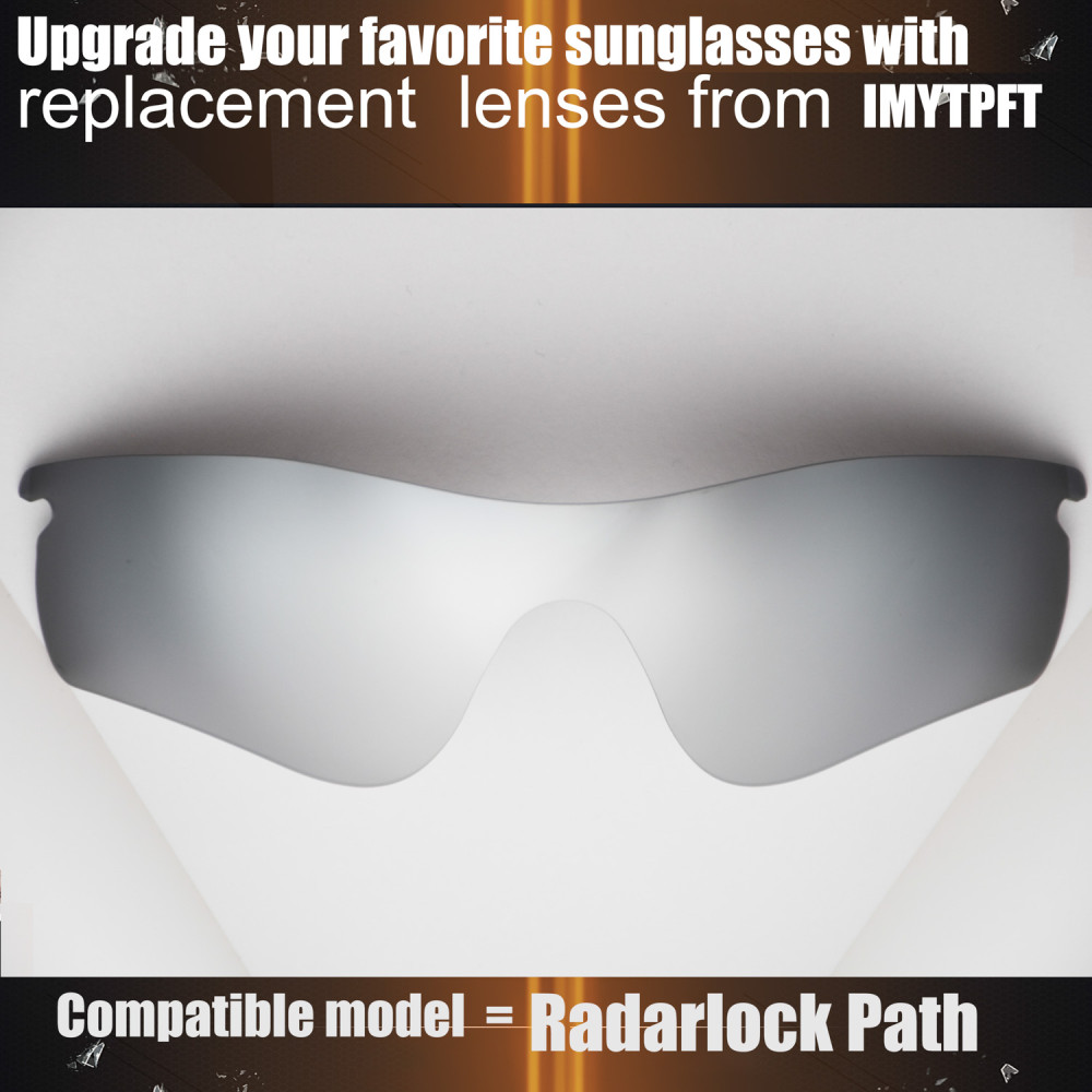 Imytpft Compatible/Replacement for Lenses Oakley Radarlock Path  Titanium Mirror Polarized