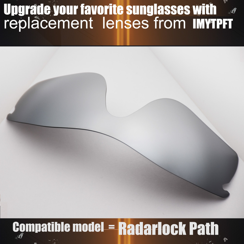 Imytpft Compatible/Replacement for Lenses Oakley Radarlock Path  Titanium Mirror Polarized