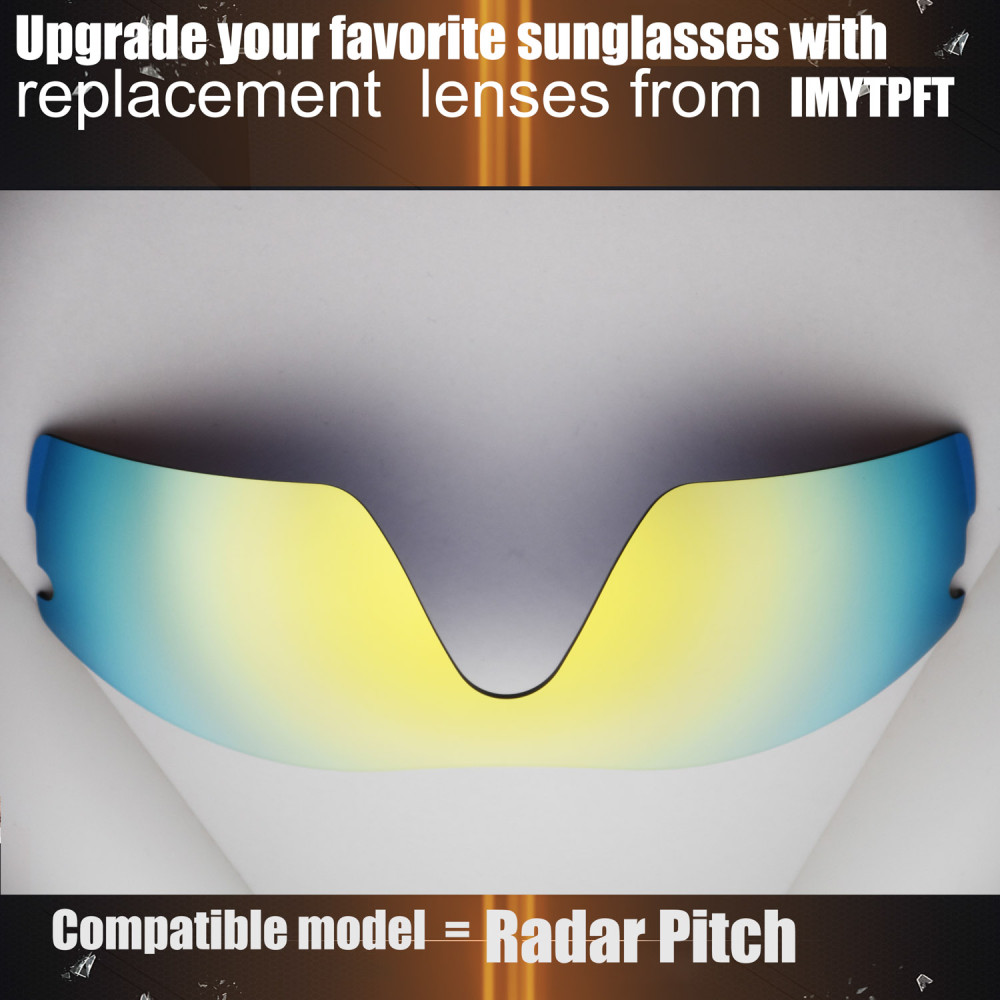 Imytpft Compatible/Replacement For Lenses Oakley Radar Pitch  24K Gold Polarized