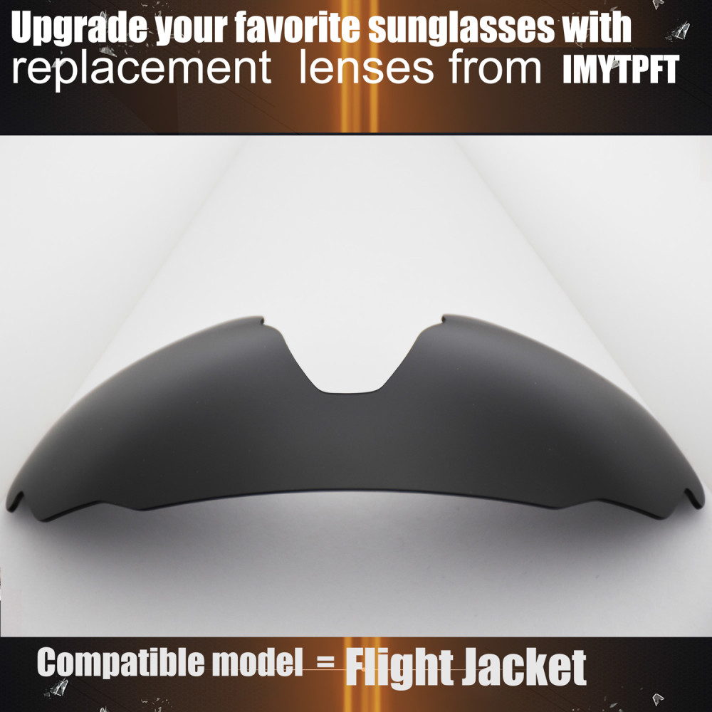 Imytpft Compatible/Replacement For Lenses Oakley Flight Jacket  Black Polarized